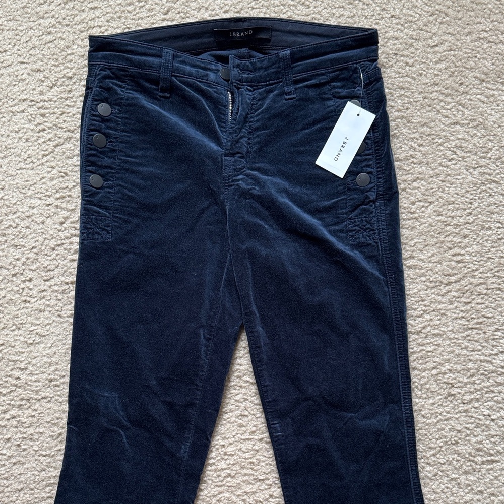 J Brand Dark Blue Corduroy Trousers
